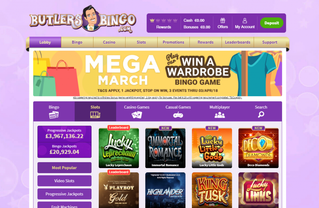 Butlers Bingo Free Spins Butlers Bingo Free Spins