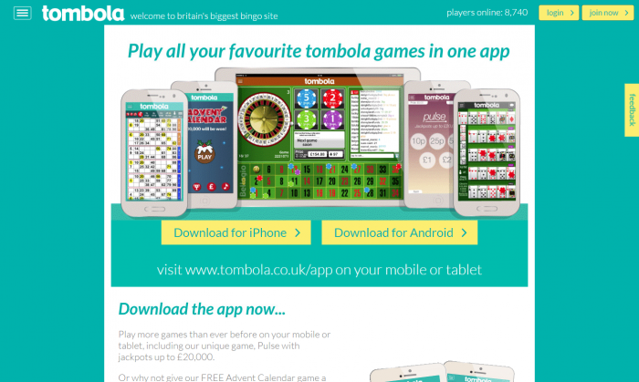 Tombola roulette app