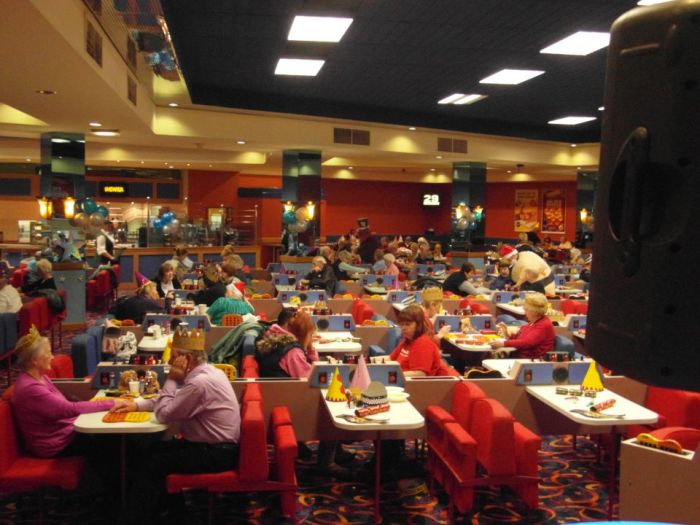 It's a busy day inside the bingo hall