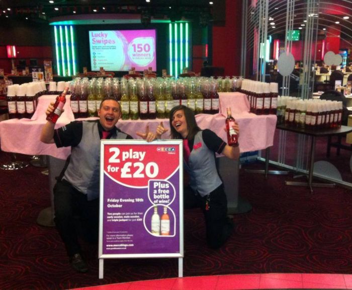 Two play for £20, plus a free bottle of wine