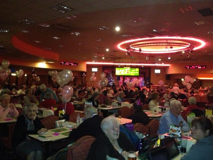 Inside the Wednesbury bingo hall