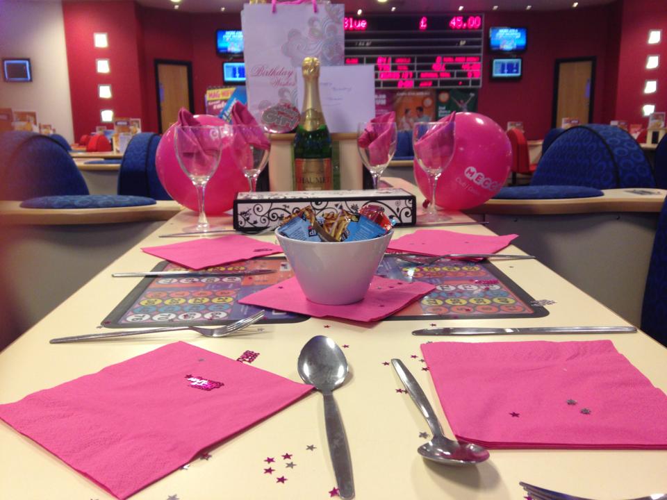 Party table at Mecca Bingo West Bromwich