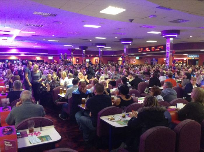 Interior picture of a busy bingo hall