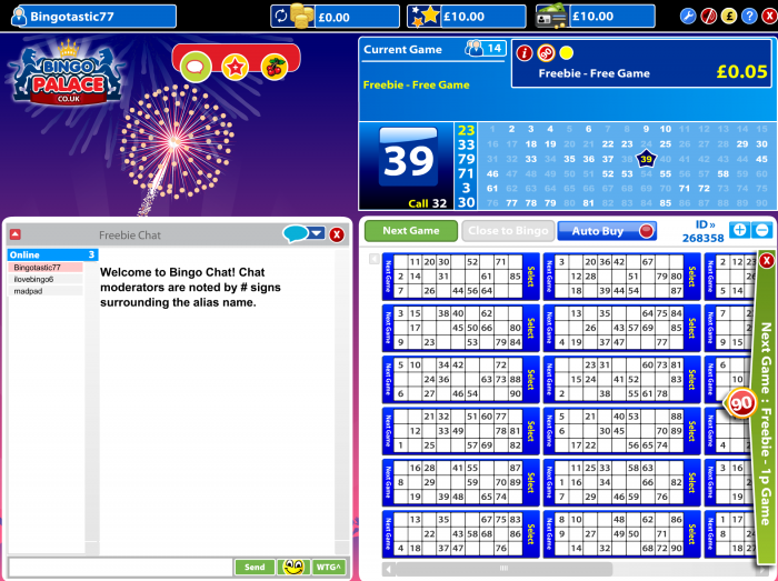 Bingo Palace £10 FREE No Deposit Required Here