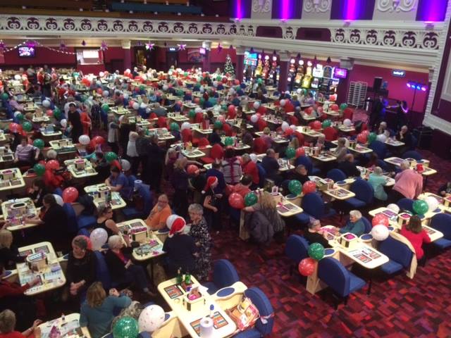 Interior picture of the bingo hall seating