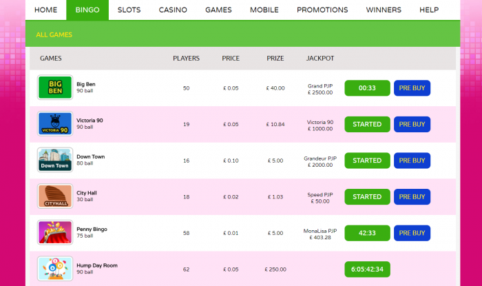 Play2win bingo coupons