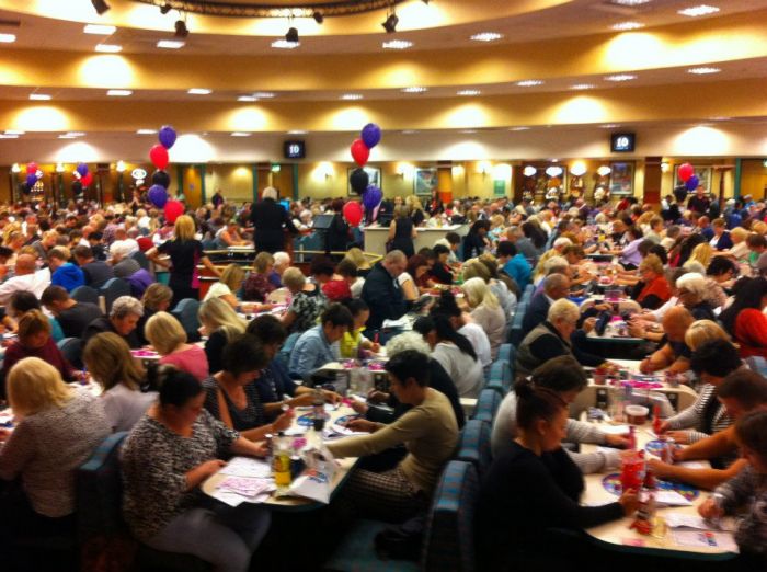 A packed bingo hall