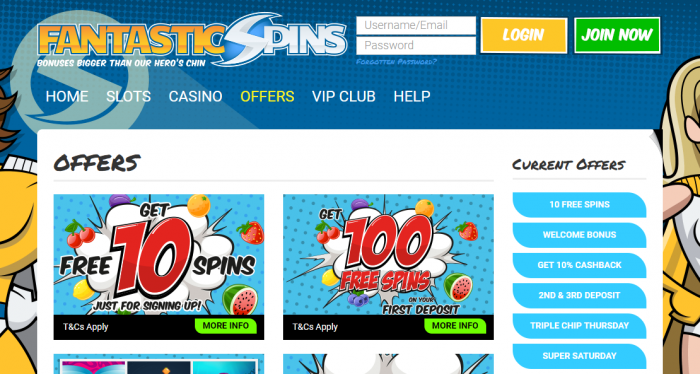Fantastic Spins Get 10 FREE Spins No Deposit Here Fantastic Spins Get 10 FREE Spins No Deposit Here