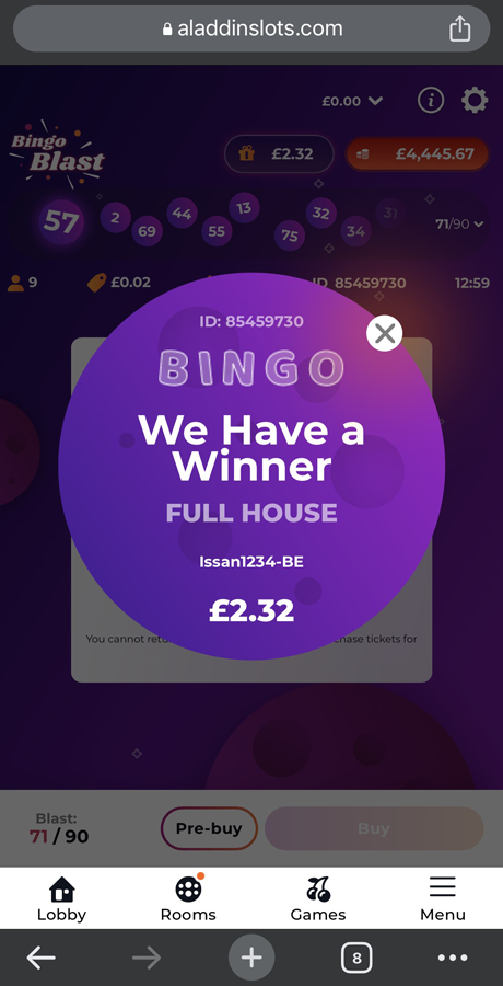 bingo blast winner