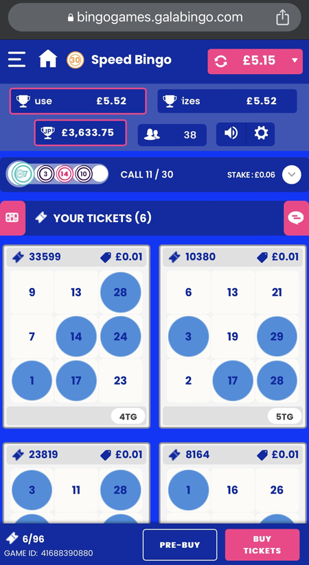 an image of a 30-ball bingo game being played