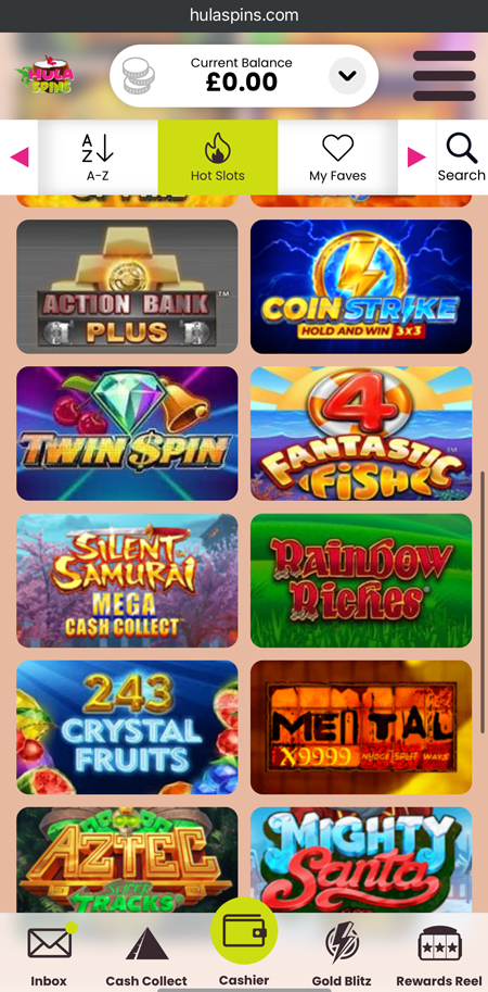 mobile slots lobby image