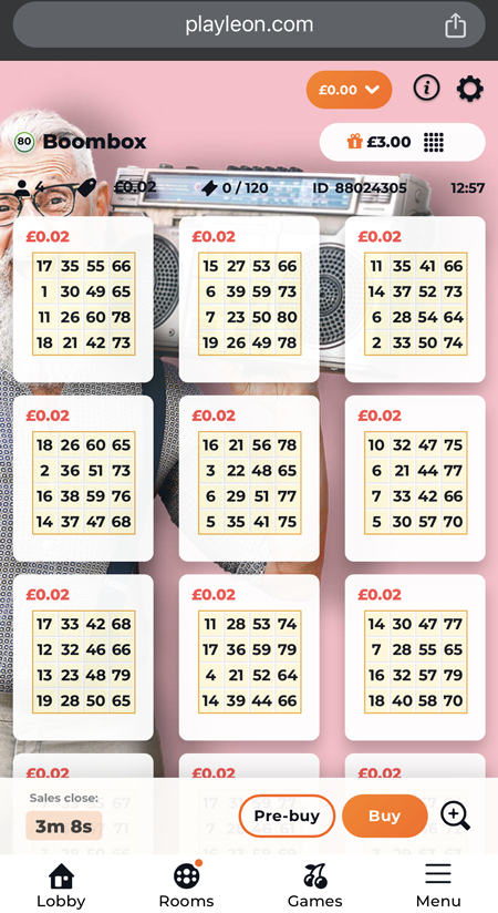 bingo room tickets