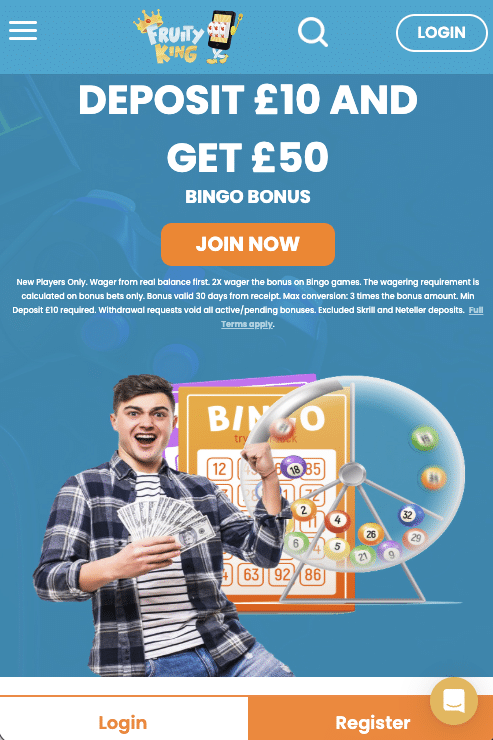 homepage bingo offer