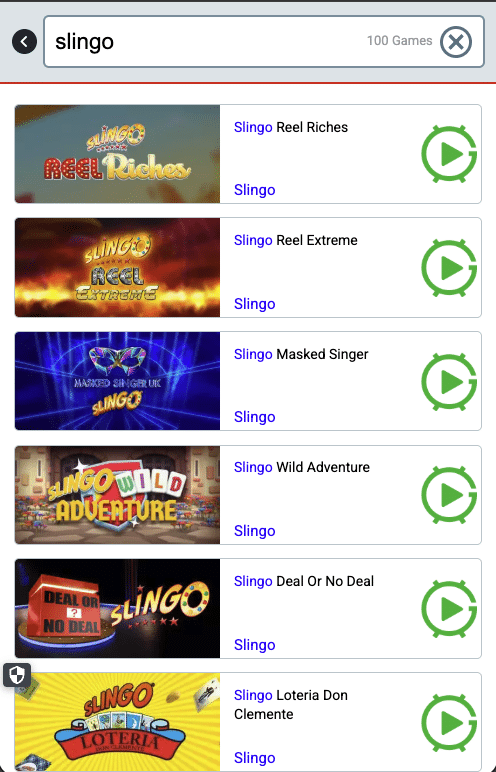 Genting's Slingo games