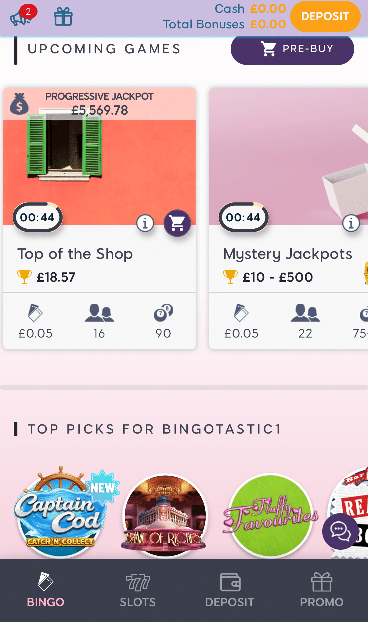Upcoming game details and suggestions and Pink Ribbon Bingo